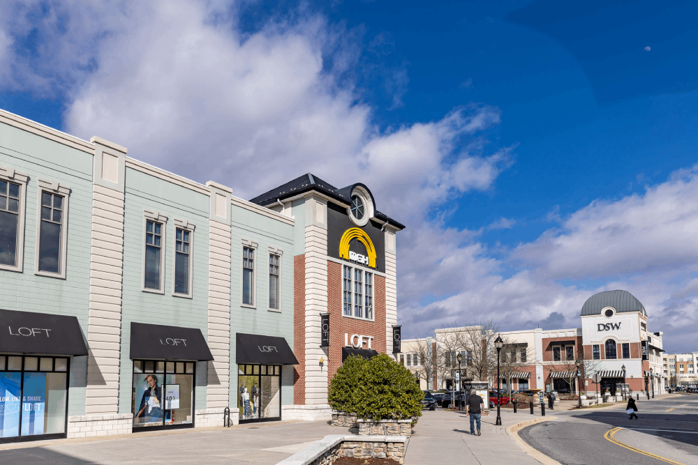 Hunt Valley Towne Center side view