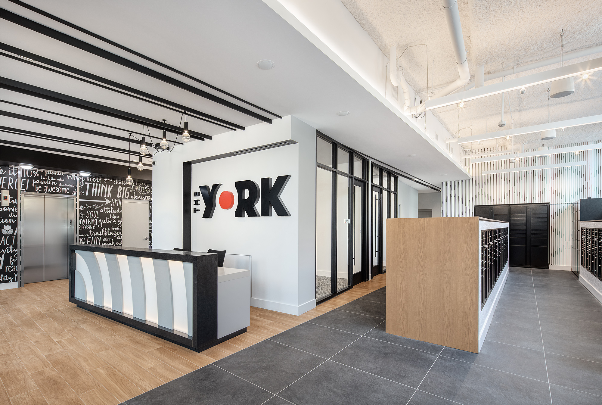 The York office reception area