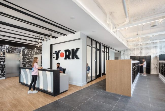 The York office reception